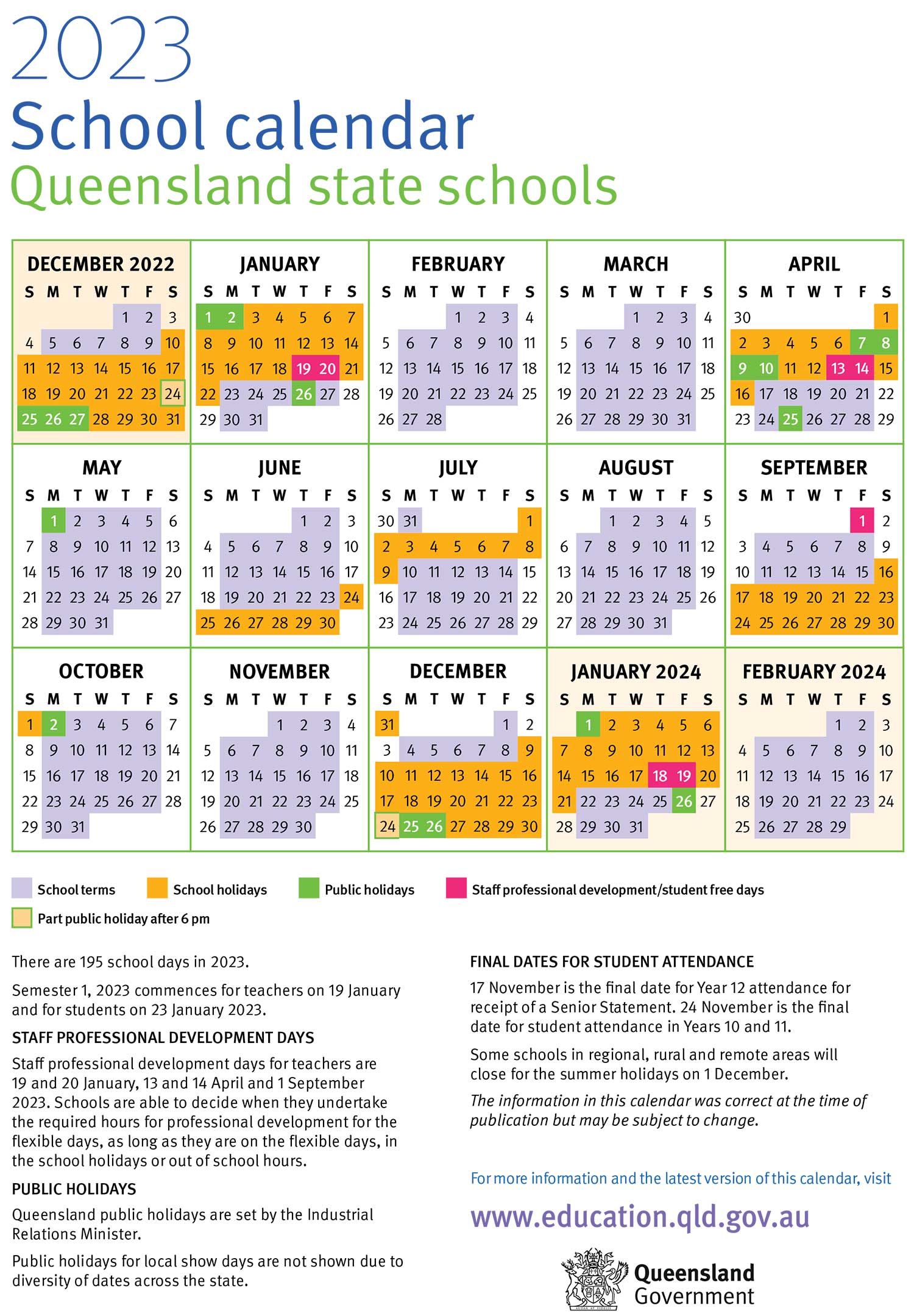 Hermit Park OSHC - Calendar